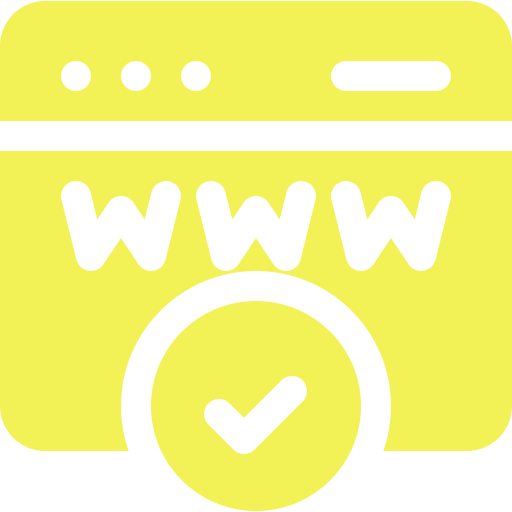Yellow illustration of a web page (website)