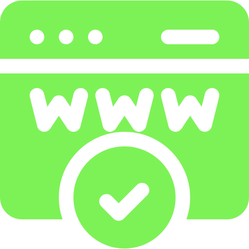 Green illustration of a web page (website)